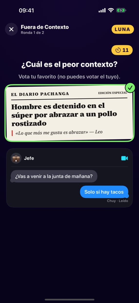 Fuera de Contexto: votando el peor contexto
