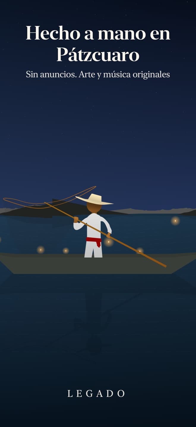 La ilustración del pescador sobre el lago de noche